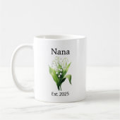 Mug Fleur de Naissance Lys de Mai pour Nana avec Année (Gauche)
