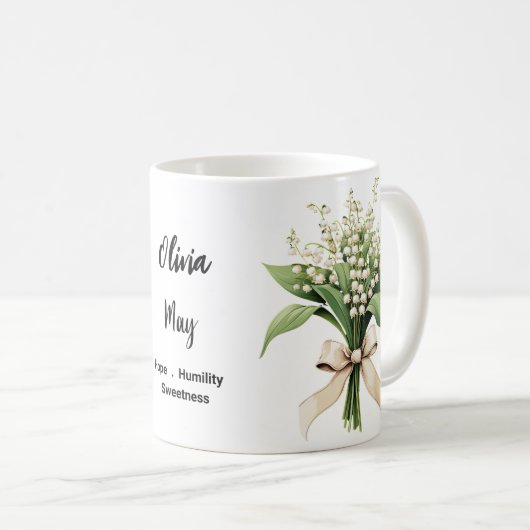 Mug Fleur de naissance mai (Devant droit)