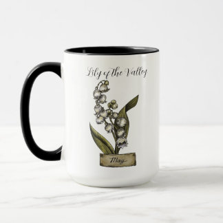 Mug Fleur de naissance MAI Anniversaire Lily Valley