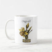 Mug Fleur de naissance MARS Anniversaire Daffodique (Gauche)