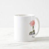 Mug Fleur de naissance NOVEMBRE Anniversaire Peony ros (Devant droit)