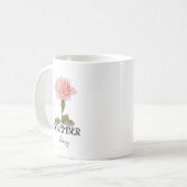 Mug Fleur de naissance NOVEMBRE Anniversaire Peony ros (Devant gauche)