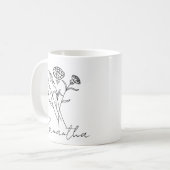 Mug Fleur de naissance personnalisée avec nom Proposit (Devant gauche)