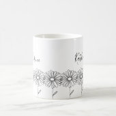 Mug Fleur de naissance personnalisée avril marguerite (Centre)