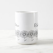 Mug Fleur de naissance personnalisée avril marguerite (Centre)