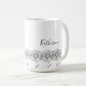 Mug Fleur de naissance personnalisée avril marguerite (Devant droit)