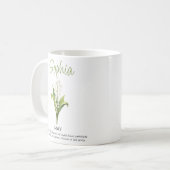 Mug Fleur de naissance personnalisée de mai (Devant gauche)