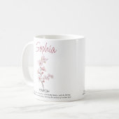 Mug Fleur de naissance personnalisée de mars  (Devant gauche)