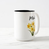 Mug Fleur de naissance personnalisée - Mars (Devant droit)