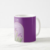 Mug Fleur de naissance personnalisée Mois Février Iris (Devant droit)