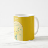 Mug Fleur de naissance personnalisée Mois mars Daffodi (Devant droit)
