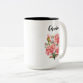 Mug Fleur de naissance personnalisée - Nom personn (Devant droit)