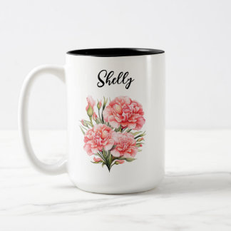 Mug Fleur de naissance personnalisée - Nom personn
