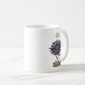 Mug Fleur de naissance SEPTEMBRE Anniversaire Violet A (Devant droit)