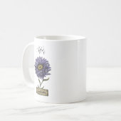 Mug Fleur de naissance SEPTEMBRE Anniversaire Violet A (Devant gauche)