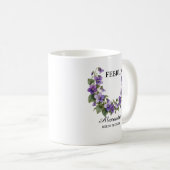 Mug Fleur de naissance violette de février (Devant droit)