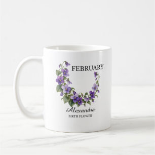 Mug Fleur de naissance violette de février