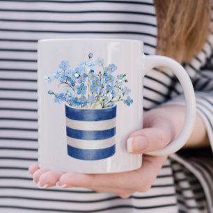 Mug Fleur de Ne M'oubliez Pas Céramique pour Amoureux