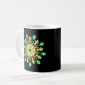 Mug Fleur de néon jaune et vert (Devant gauche)
