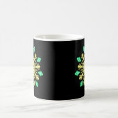 Mug Fleur de néon jaune et vert (Centre)
