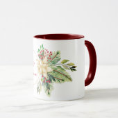 Mug Fleur de Noël vintage  (Devant droit)
