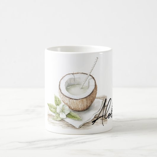 Mug Fleur de noix de coco tropicale Aloha (Centre)