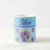 Mug Fleur de Pansy Aqua Frappe Fleur de Fleurs Fleurs  (Centre)