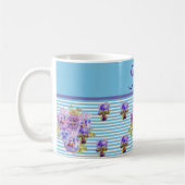 Mug Fleur de Pansy Aqua Frappe Fleur de Fleurs Fleurs  (Gauche)