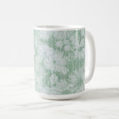 Mug Fleur de Pâquerette Veloutée Vert Menthe (Devant droit)