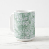 Mug Fleur de Pâquerette Veloutée Vert Menthe (Devant gauche)