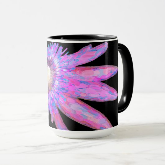 Mug Fleur de passion peinte en violet (Devant droit)