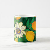 Mug Fleur de Passionflower : Arrière - plan noir Vinta (Centre)