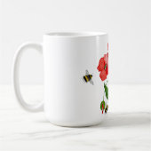 Mug Fleur de pavot écarlate délicate et bourdons (Gauche)