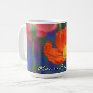 Mug Fleur de pavot orange vibrant
