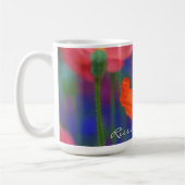 Mug Fleur de pavot orange vibrant (Gauche)