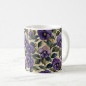 Mug Fleur de Pensée Violette  (Devant droit)