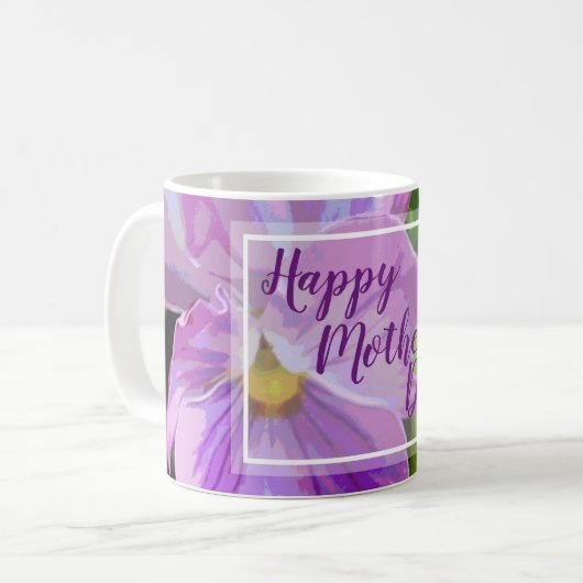 Mug Fleur de Pensée Violette (Devant gauche)