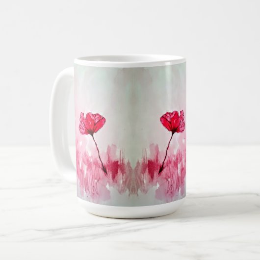 Mug Fleur de pivoine (Devant gauche)