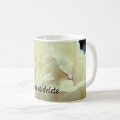 Mug Fleur de pivoine blanche personnalisée (Devant droit)
