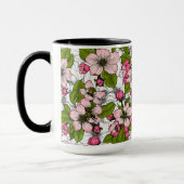 Mug Fleur de pomme sur blanc (Gauche)