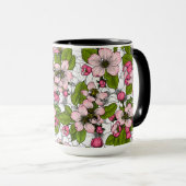 Mug Fleur de pomme sur blanc (Devant droit)
