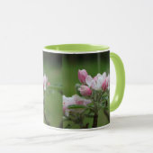 Mug fleur de pommier et feuilles vertes (Devant droit)