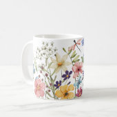 Mug Fleur de printemps avec libellule (Devant gauche)