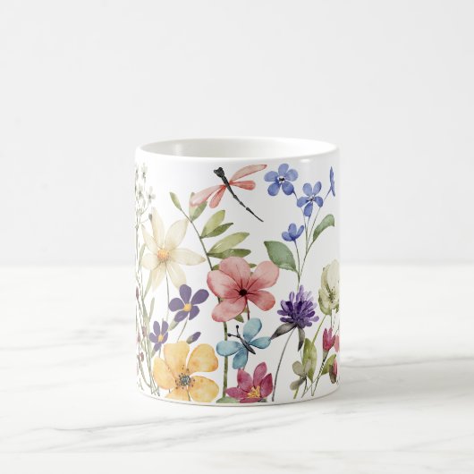 Mug Fleur de printemps avec libellule (Centre)