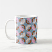 Mug Fleur de printemps - rose, bleu et blanc (Gauche)
