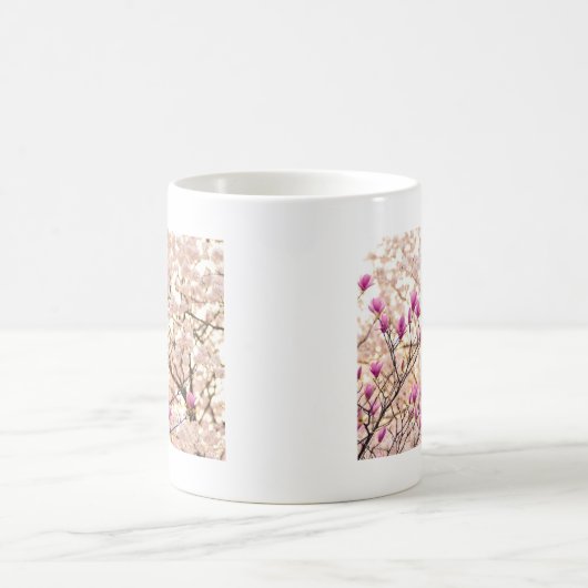 Mug Fleur de printemps rose pourpre en floraison (Centre)
