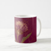 Mug Fleur de Protéa dorée Bourgogne Dessin botanique (Devant droit)