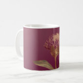 Mug Fleur de Protéa dorée Bourgogne Dessin botanique (Devant gauche)