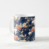 Mug Fleur de prune rouge et blanche (Devant gauche)