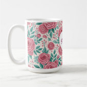Mug Fleur de Rose Cœur Merci (Gauche)